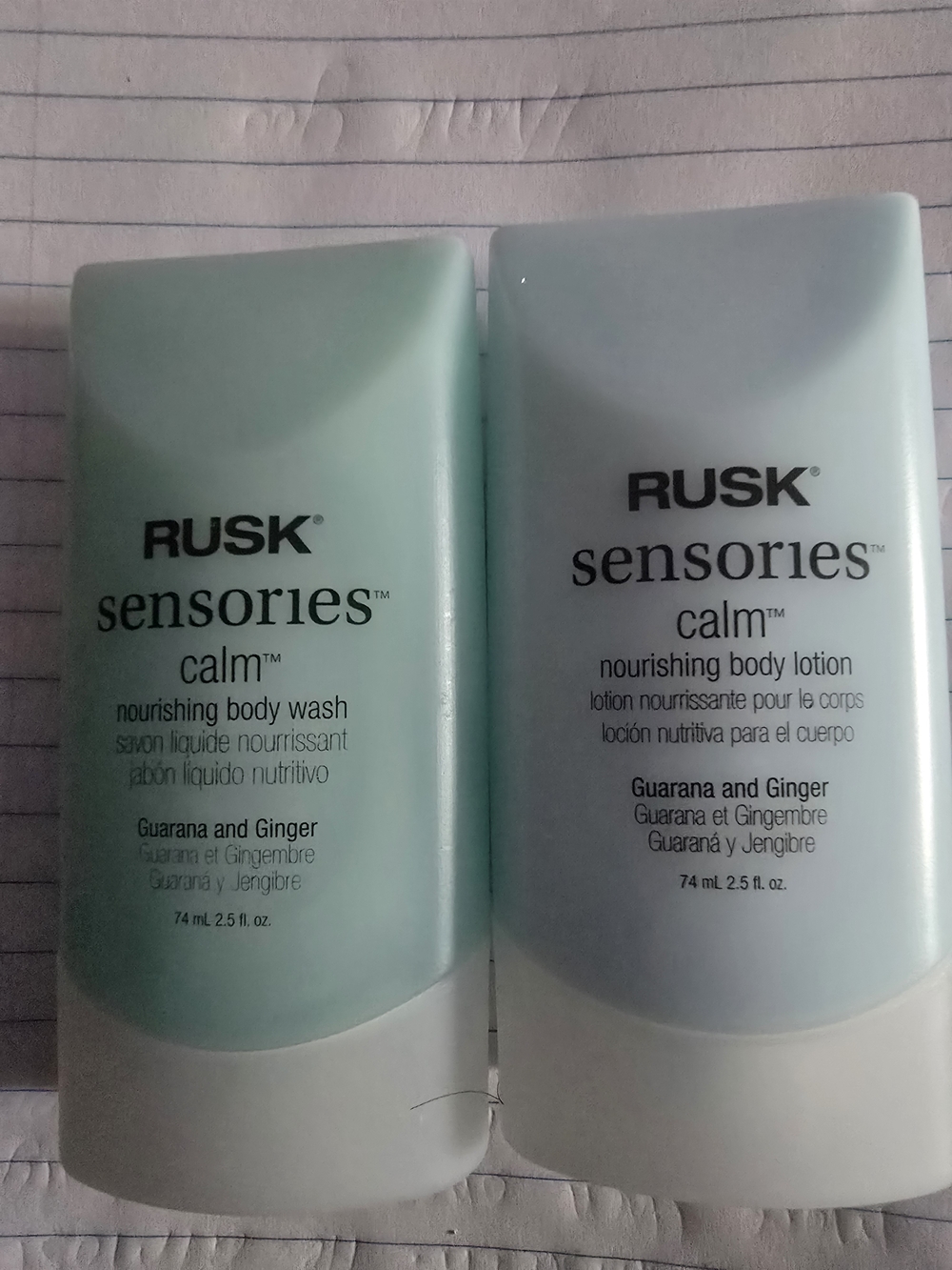 RUSK Sensories Calm Body Wash & Lotion Set Travel Size NEW